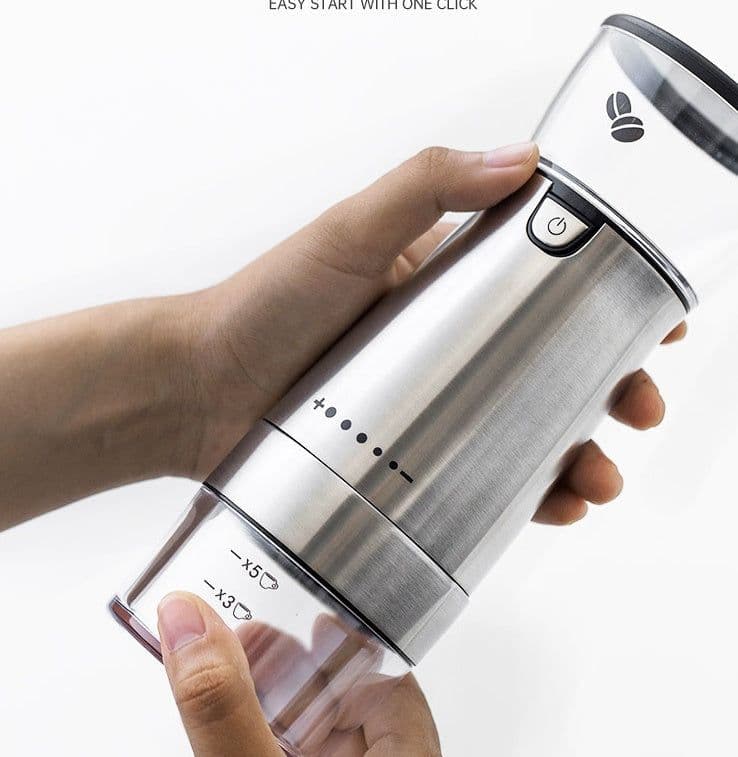image-Electric Coffee Grinder Stainless Steel Adjustable Hand Grinder Coffee Machine Coffee Bean Burr Grinders Mill Kitchen Tool