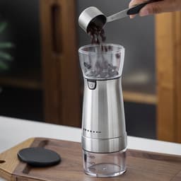 image-Electric Coffee Grinder Stainless Steel Adjustable Hand Grinder Coffee Machine Coffee Bean Burr Grinders Mill Kitchen Tool