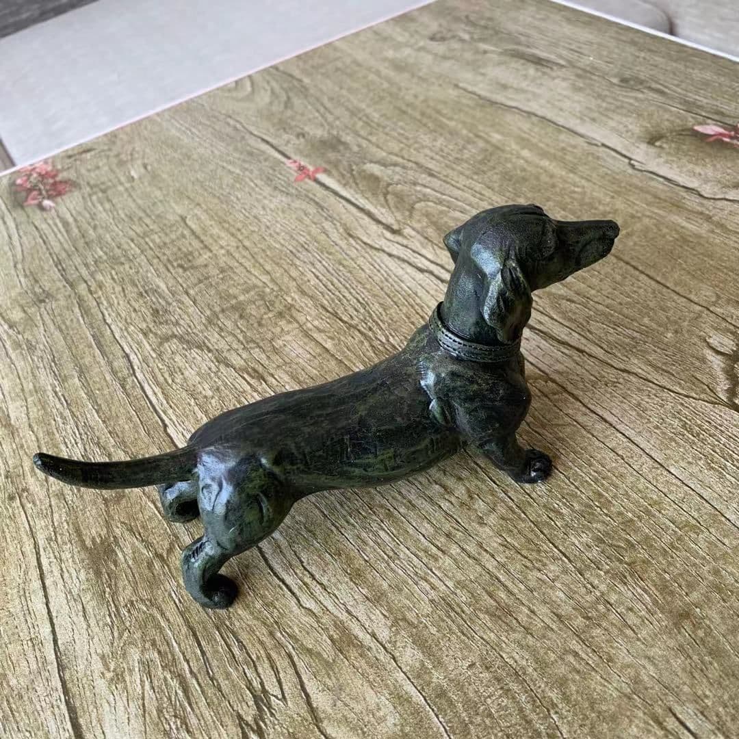 image-Long Dachshund Black Dog Resin Crafts Gardening Garden Decoration