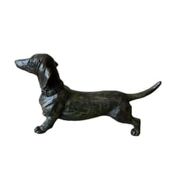 image-Long Dachshund Black Dog Resin Crafts Gardening Garden Decoration