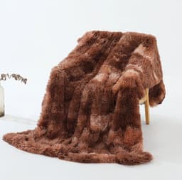 image-Warm Fluffy Shaggy Throw Blanket Bedspread Faux Fur Sofa Nap Blanket Bed Cover
