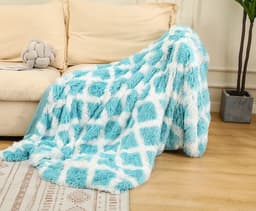 image-Warm Fluffy Shaggy Throw Blanket Bedspread Faux Fur Sofa Nap Blanket Bed Cover