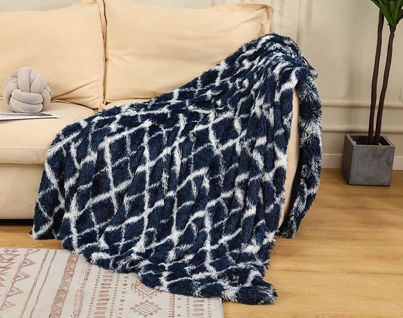 image-Warm Fluffy Shaggy Throw Blanket Bedspread Faux Fur Sofa Nap Blanket Bed Cover