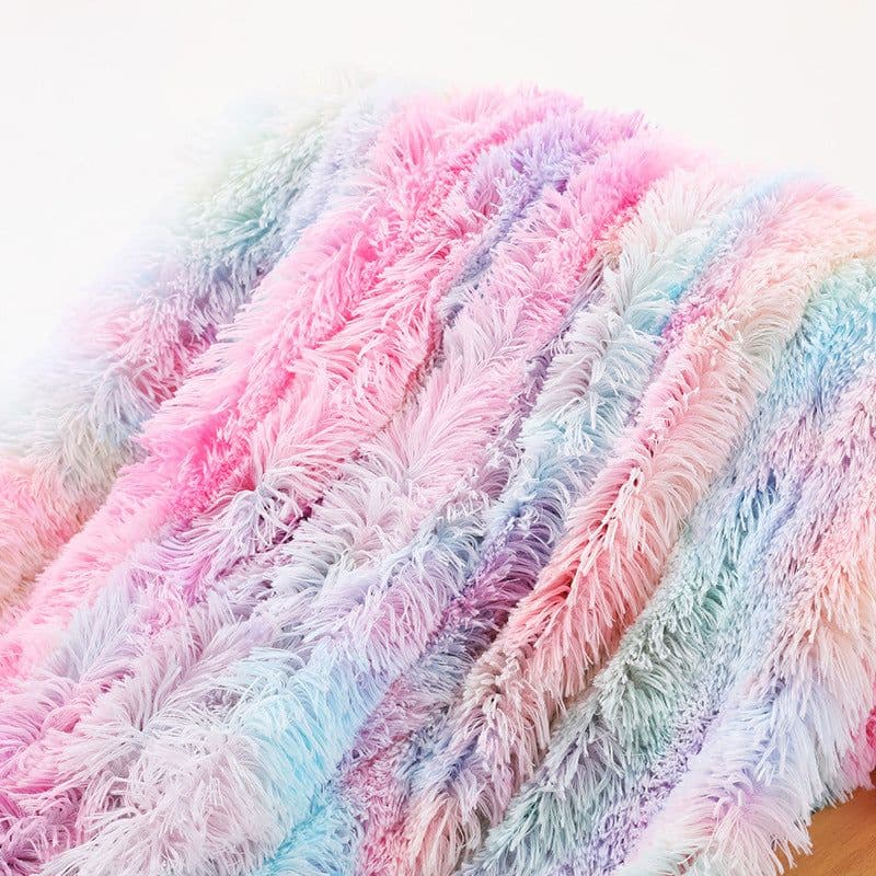 image-Warm Fluffy Shaggy Throw Blanket Bedspread Faux Fur Sofa Nap Blanket Bed Cover