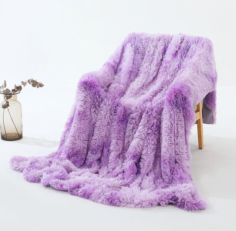 image-Warm Fluffy Shaggy Throw Blanket Bedspread Faux Fur Sofa Nap Blanket Bed Cover