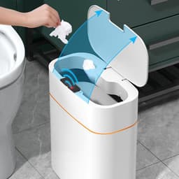 image-Smart Trash Can With Lid For Bedroom And Living Room Kitchen Storage Box Trash Can Induction Small Car Box Automatic Smart Dustbin Smart Trash Bin