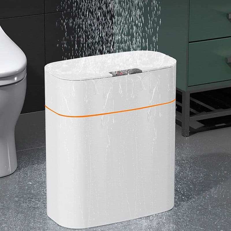 image-Smart Trash Can With Lid For Bedroom And Living Room Kitchen Storage Box Trash Can Induction Small Car Box Automatic Smart Dustbin Smart Trash Bin