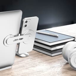 image-Laptop CellPhone Mount Collapsible Metal Paste Base Office Monitor Magnetic Holder Adapt To Cellphone