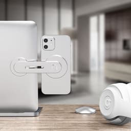 image-Laptop CellPhone Mount Collapsible Metal Paste Base Office Monitor Magnetic Holder Adapt To Cellphone