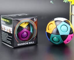 image-Decompression Soccer Rainbow Ball Magic Cube 12-hole Intellectual Toys Decompression Ball Magic Ball Small Toys