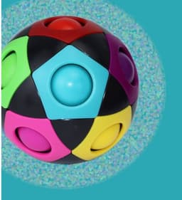 image-Decompression Soccer Rainbow Ball Magic Cube 12-hole Intellectual Toys Decompression Ball Magic Ball Small Toys