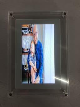 image-Digital Picture Frame Acrylic Video Player Digital Photo Frame Vertical Display With 1GB And Battery Type C Video Frame Gift For Loved