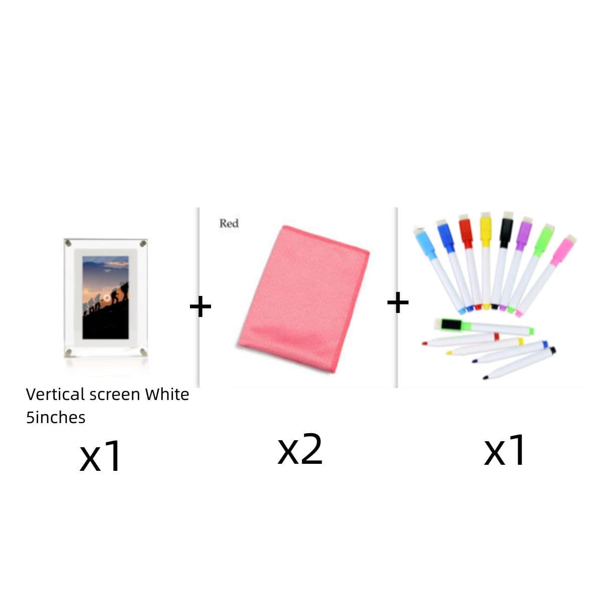 image-Digital Picture Frame Acrylic Video Player Digital Photo Frame Vertical Display With 1GB And Battery Type C Video Frame Gift For Loved