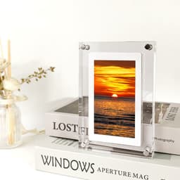 image-Digital Picture Frame Acrylic Video Player Digital Photo Frame Vertical Display With 1GB And Battery Type C Video Frame Gift For Loved