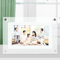 image-Digital Picture Frame Acrylic Video Player Digital Photo Frame Vertical Display With 1GB And Battery Type C Video Frame Gift For Loved