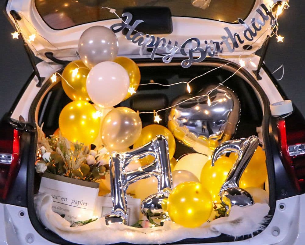 image-Car Trunk Surprise Arrangement Set Child Girlfriend Birthday Confession Balloon Proposal Decoration Romantic Dress