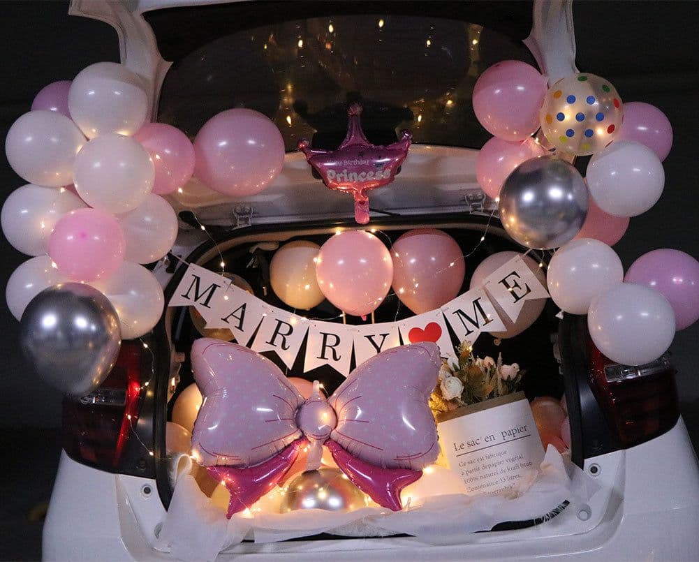 image-Car Trunk Surprise Arrangement Set Child Girlfriend Birthday Confession Balloon Proposal Decoration Romantic Dress