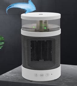 image-3 In 1 Space Heater Winter Fast Heating Electric Warmer Heating Fans Colorful Night Lights Small Heaters 400ML Air Humidifier