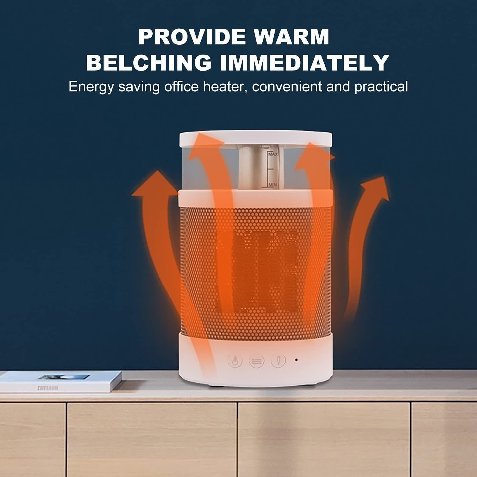 image-3 In 1 Space Heater Winter Fast Heating Electric Warmer Heating Fans Colorful Night Lights Small Heaters 400ML Air Humidifier
