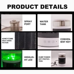 image-3 In 1 Space Heater Winter Fast Heating Electric Warmer Heating Fans Colorful Night Lights Small Heaters 400ML Air Humidifier
