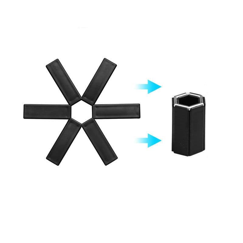 image-Foldable Pan Mat Sturdy Heat Resistant ABS Heat-insulated Anti-slip Anti-scald Pot Placemat For Kitchen Insulation Pads