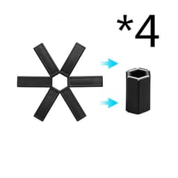 image-Foldable Pan Mat Sturdy Heat Resistant ABS Heat-insulated Anti-slip Anti-scald Pot Placemat For Kitchen Insulation Pads