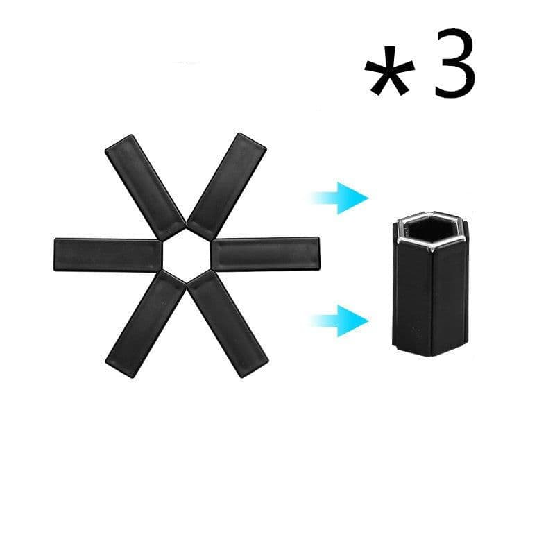 image-Foldable Pan Mat Sturdy Heat Resistant ABS Heat-insulated Anti-slip Anti-scald Pot Placemat For Kitchen Insulation Pads