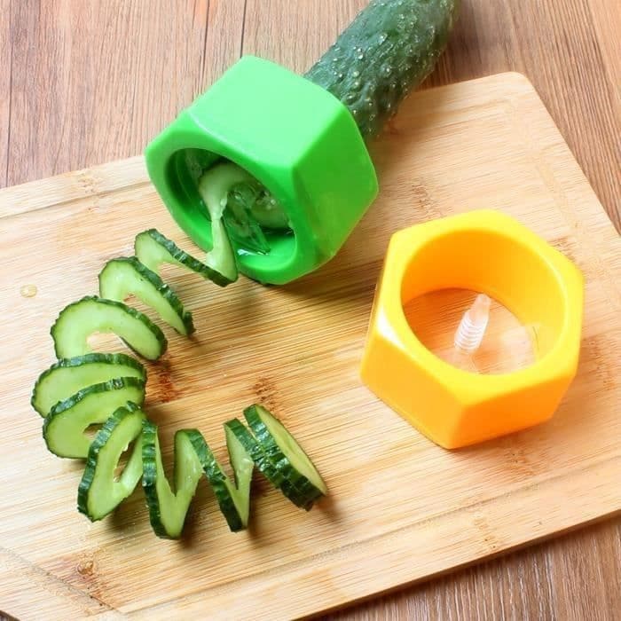 image-Spiral Slicer Vegetable Salad Roll Flower Pattern Carving