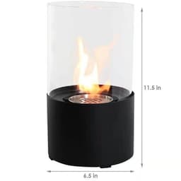 image-Tabletop Fire Pit Concrete Rubbing Alcohol Indoor Fire Bowl Mini Fireplace Outdoor Decor Portable Table Top Chiminea Meditation Isopropyl