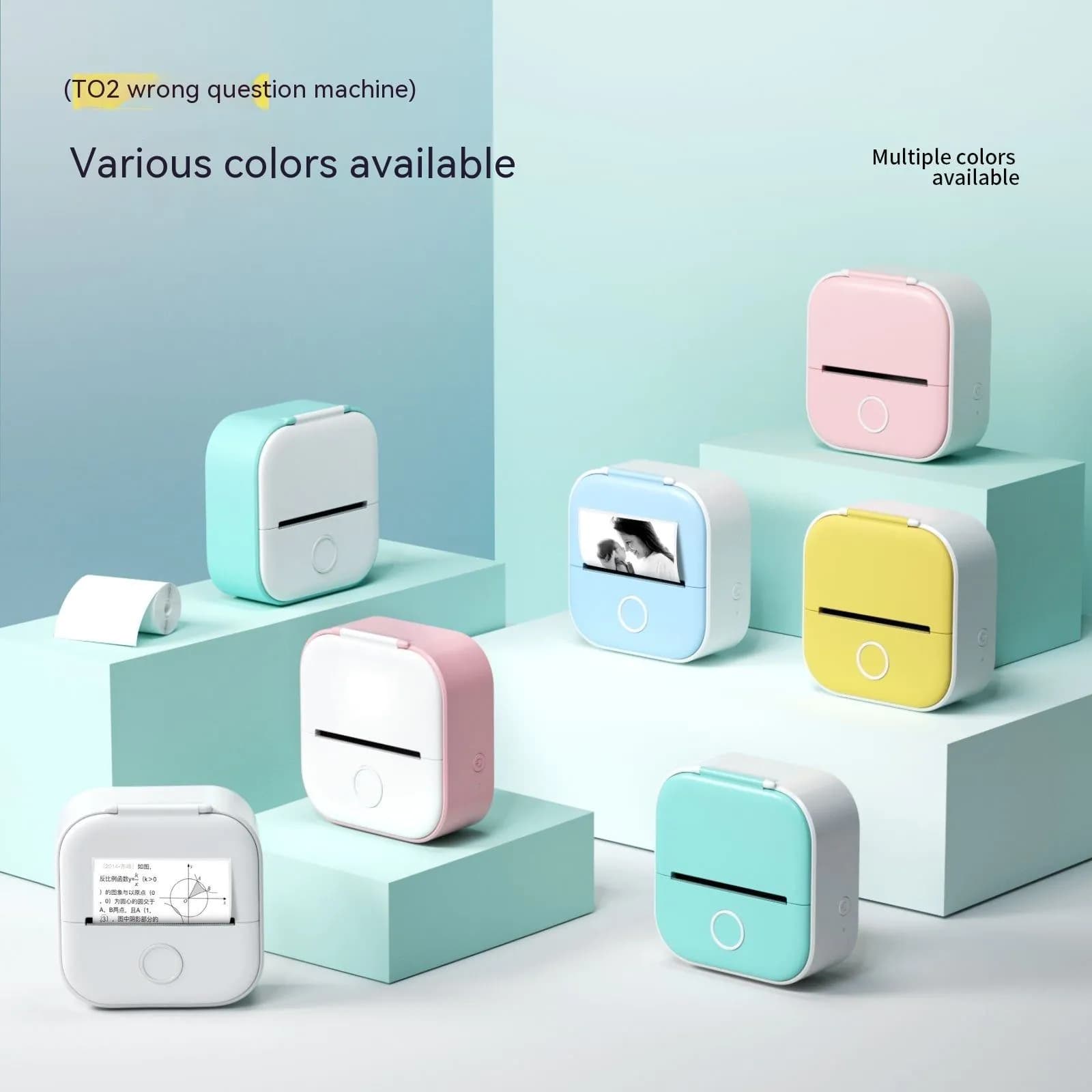 image-Portable Mini Thermal Label Printer Home Photo Printer Student Wrong Question Printer Bluetooth Mini Label Printer Price Tag