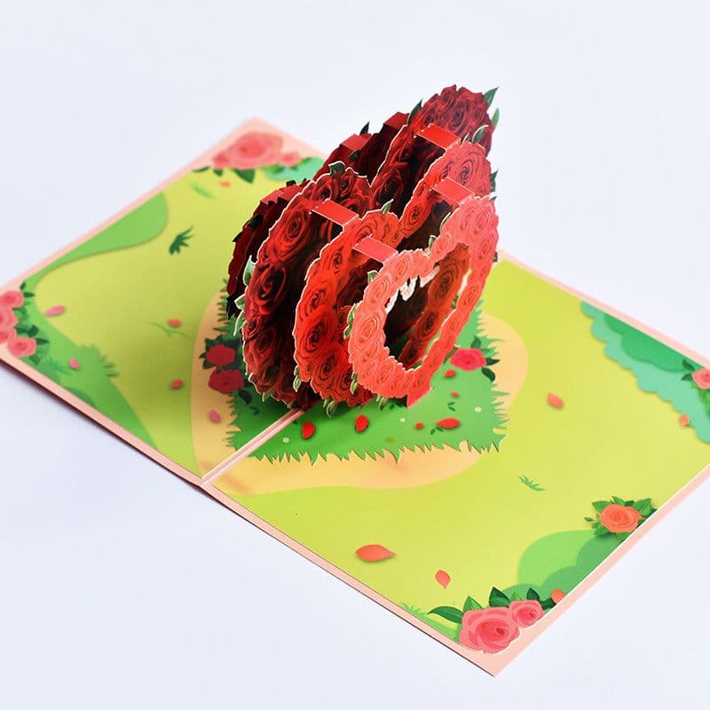 image-3D Pop-Up Cards Flowers Birthday Card Anniversary Gifts Postcard Maple Cherry Tree Wedding Invitations Greeting Cards