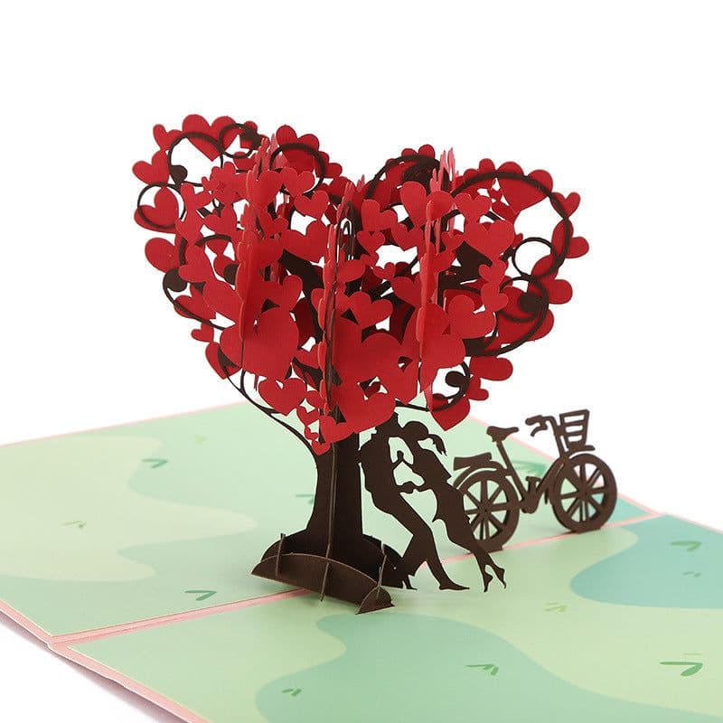 image-3D Engagement Cards Lovers Wedding Invitation Greeting Cards Laser Cut Valentine's Day Gift Anniversary Card Wholesale