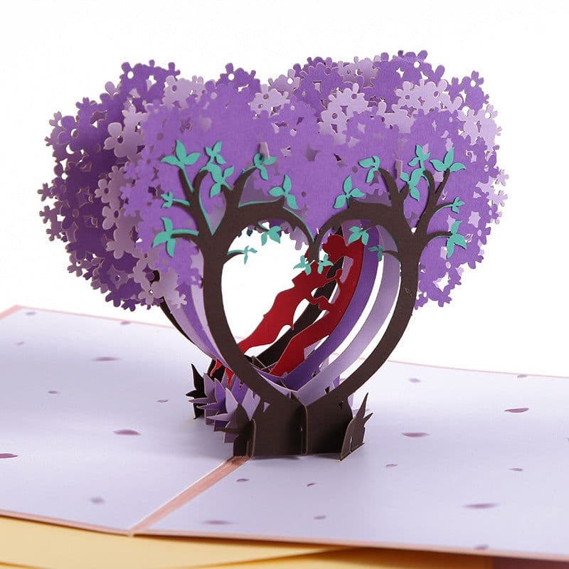 image-3D Engagement Cards Lovers Wedding Invitation Greeting Cards Laser Cut Valentine's Day Gift Anniversary Card Wholesale