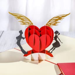 image-3D Engagement Cards Lovers Wedding Invitation Greeting Cards Laser Cut Valentine's Day Gift Anniversary Card Wholesale