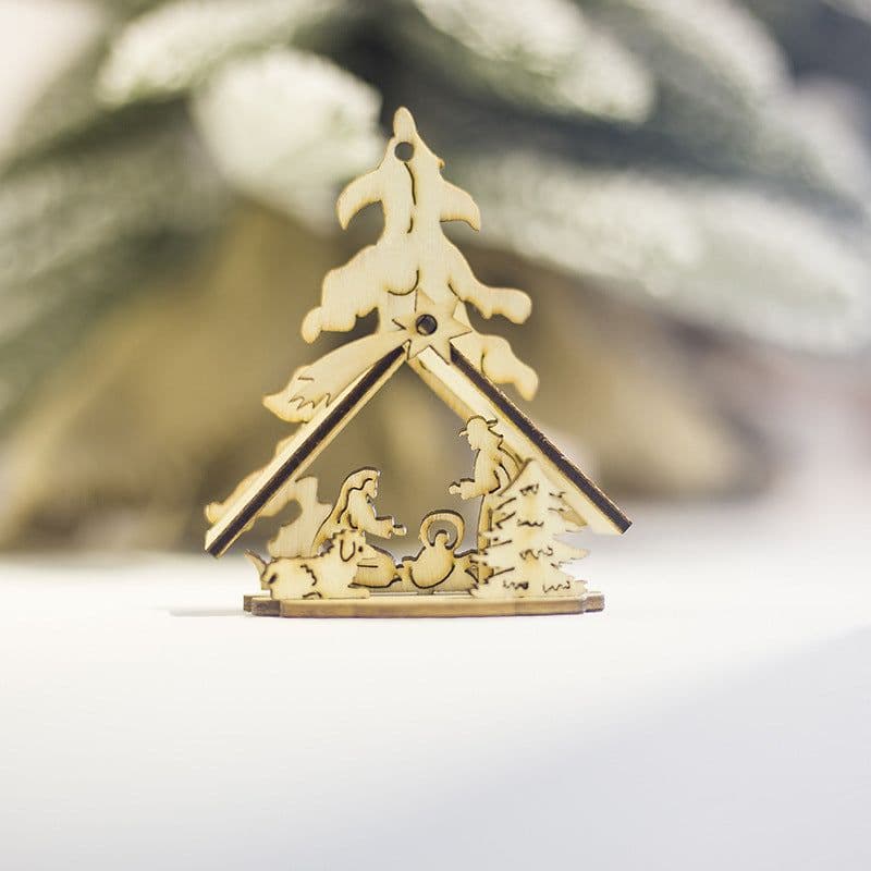 image-Christmas Wooden Ornaments Creative Christmas Desktop Decorations