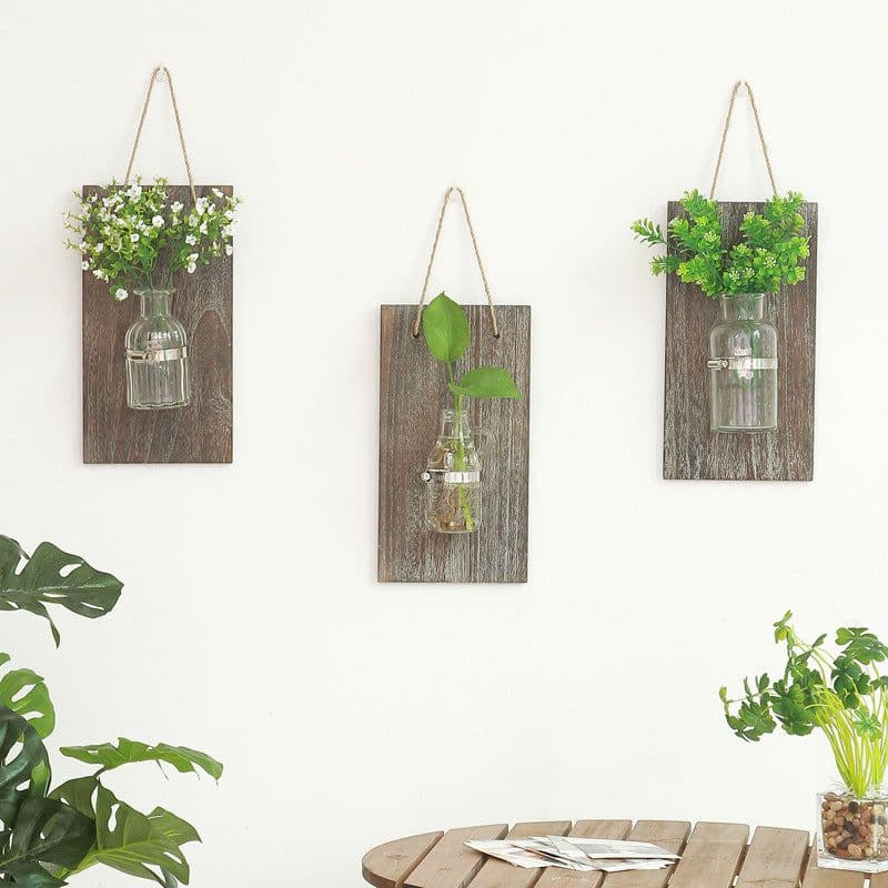 image-American Country Wooden Hydroponic Plank Wall Hanging