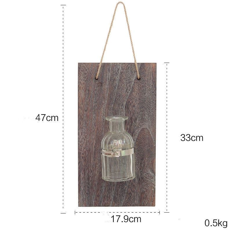 image-American Country Wooden Hydroponic Plank Wall Hanging