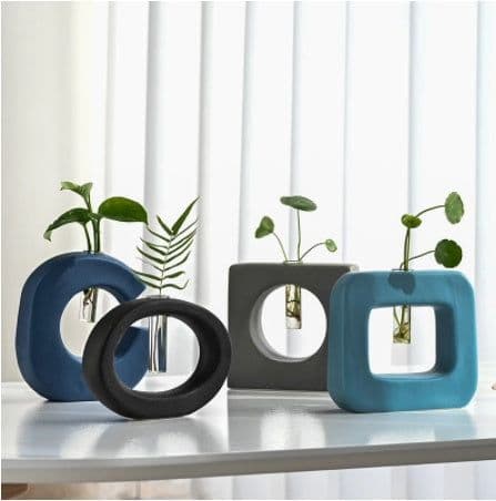 image-Geometric Hydroponic Flower Placement Nordic Home Furnishings