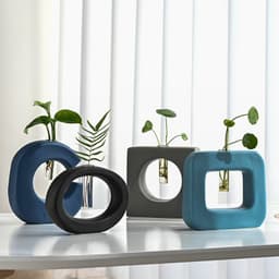 image-Geometric Hydroponic Flower Placement Nordic Home Furnishings