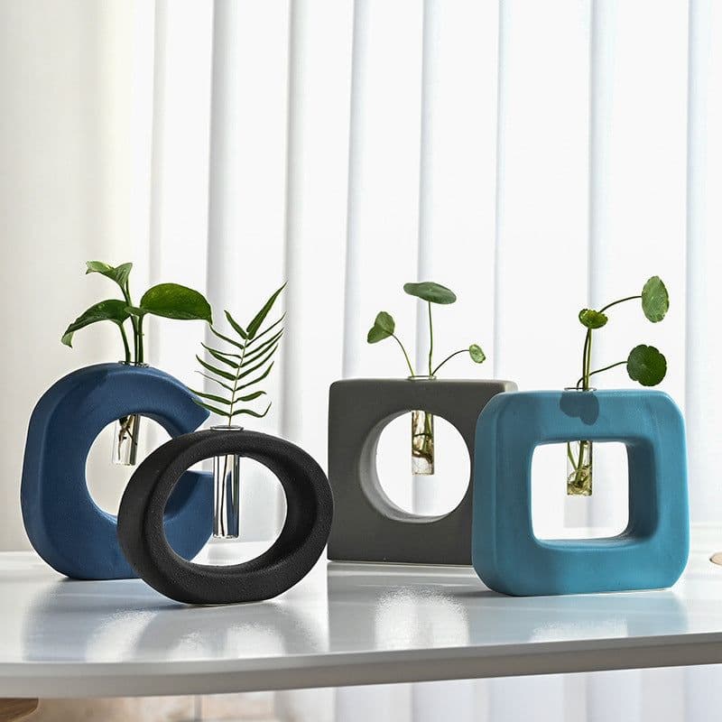 image-Geometric Hydroponic Flower Placement Nordic Home Furnishings