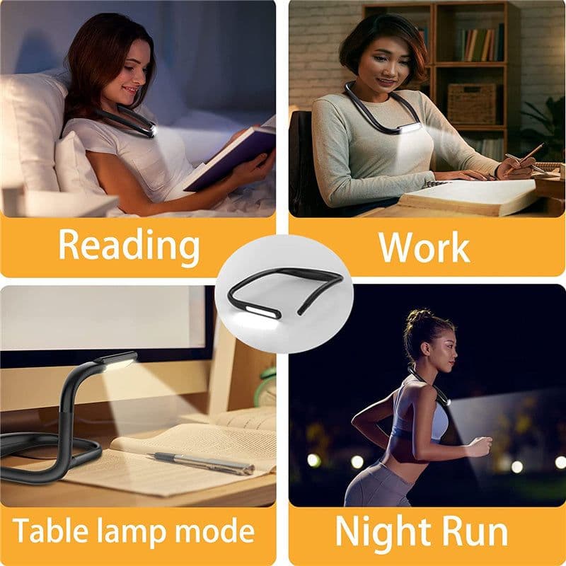 image-Dimmable Handsfree LED Neck Light Flexible Hug Light Book Reading Lamp Hug Light Novelty Reading Lamp Night Light Flashlight