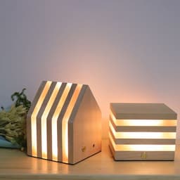 image-Ins Nordic Girl Heart Shooting Props Wooden Rechargeable LED Night Light