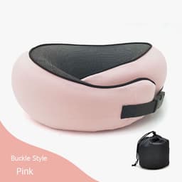 image-Travel Neck Pillow Non-Deformed Airplane Pillow Travel Neck Cushion Durable U-Shaped Travel Memory Cotton Nap Neck Pillow