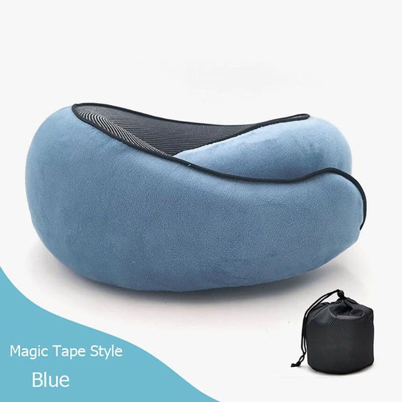 image-Travel Neck Pillow Non-Deformed Airplane Pillow Travel Neck Cushion Durable U-Shaped Travel Memory Cotton Nap Neck Pillow