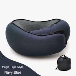 image-Travel Neck Pillow Non-Deformed Airplane Pillow Travel Neck Cushion Durable U-Shaped Travel Memory Cotton Nap Neck Pillow