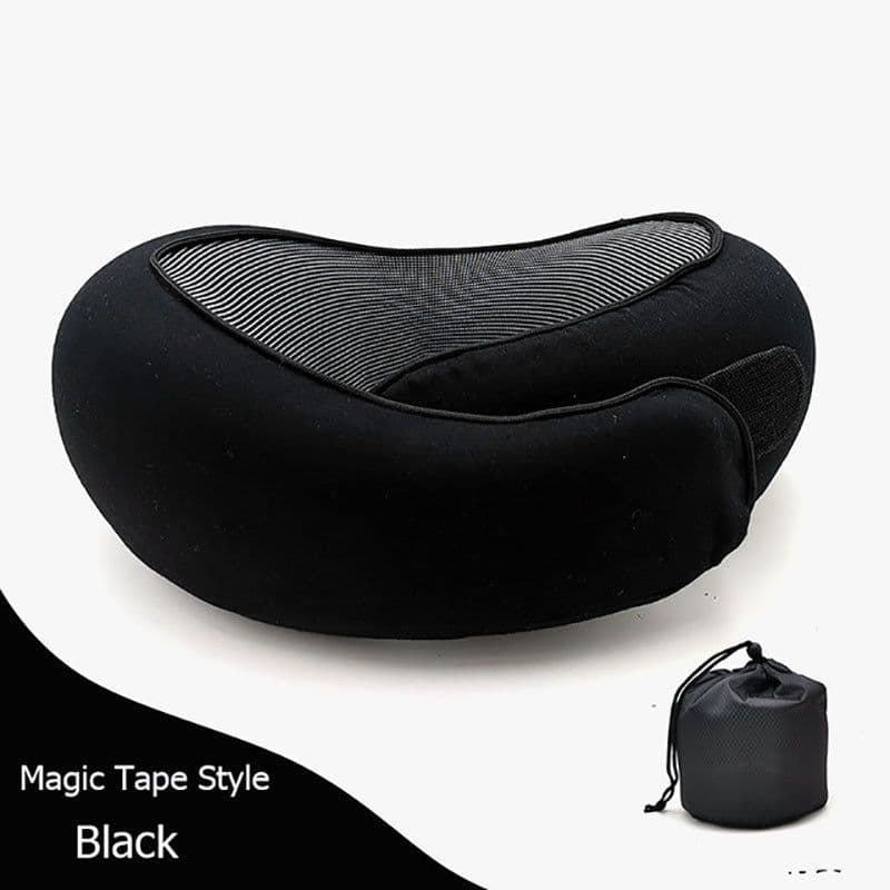 image-Travel Neck Pillow Non-Deformed Airplane Pillow Travel Neck Cushion Durable U-Shaped Travel Memory Cotton Nap Neck Pillow