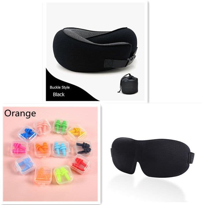 image-Travel Neck Pillow Non-Deformed Airplane Pillow Travel Neck Cushion Durable U-Shaped Travel Memory Cotton Nap Neck Pillow
