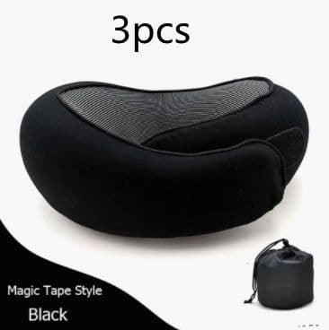 image-Travel Neck Pillow Non-Deformed Airplane Pillow Travel Neck Cushion Durable U-Shaped Travel Memory Cotton Nap Neck Pillow