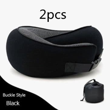 image-Travel Neck Pillow Non-Deformed Airplane Pillow Travel Neck Cushion Durable U-Shaped Travel Memory Cotton Nap Neck Pillow