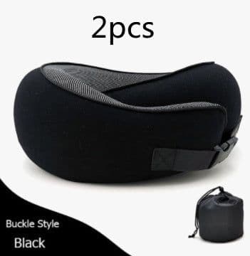 image-Travel Neck Pillow Non-Deformed Airplane Pillow Travel Neck Cushion Durable U-Shaped Travel Memory Cotton Nap Neck Pillow